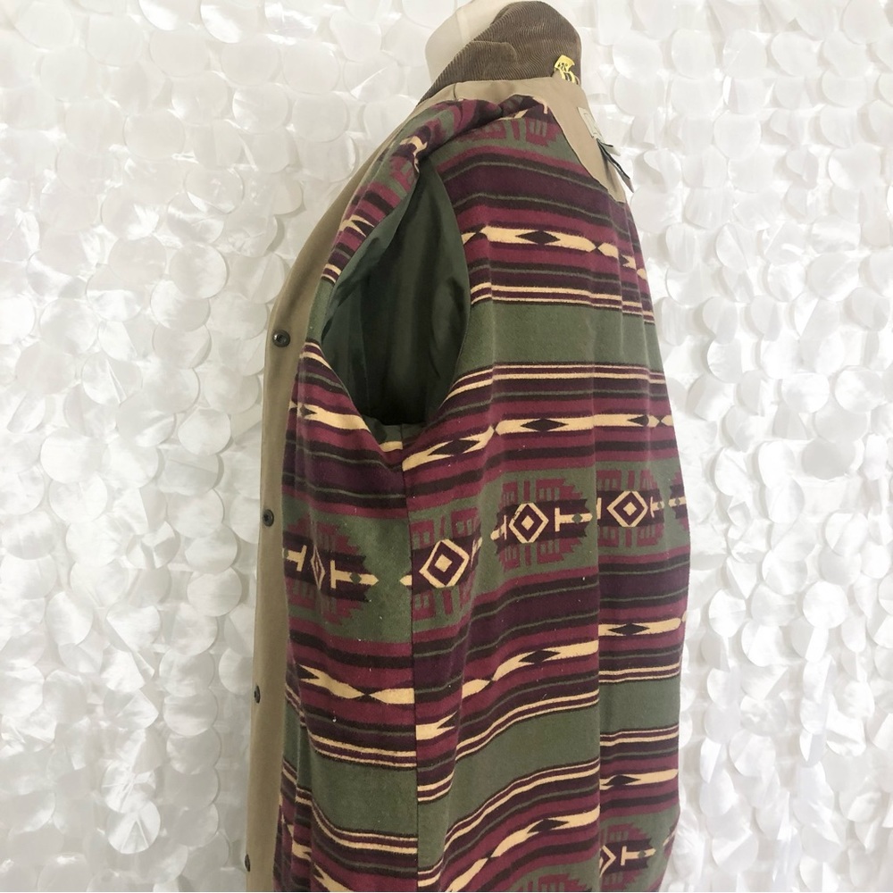 Vintage LL Bean womens medium Tan Long Duster coat, flannel lined - Picture 6 of 12
